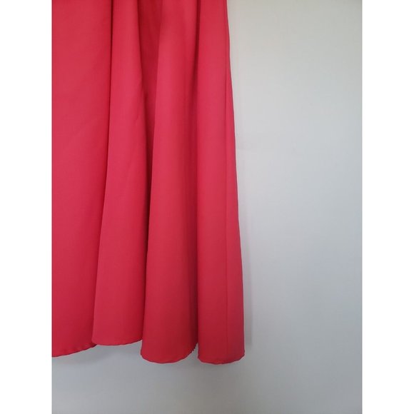 VTG California Looks Women 12 Retro Dress Hot Pink Button Accent Belt Cap Sleeve - Picture 3 of 5